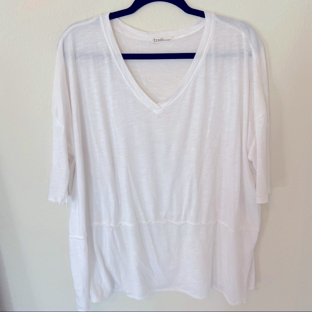 Fresh Laundry flowy white T